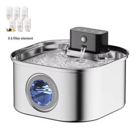 FreshCat Go - Fuente Inalámbrica 3,2 L con Sensor y Acero Inoxidable