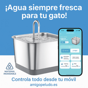 freshcat smart acero inoxidable, ultrasilenciosa y control por app